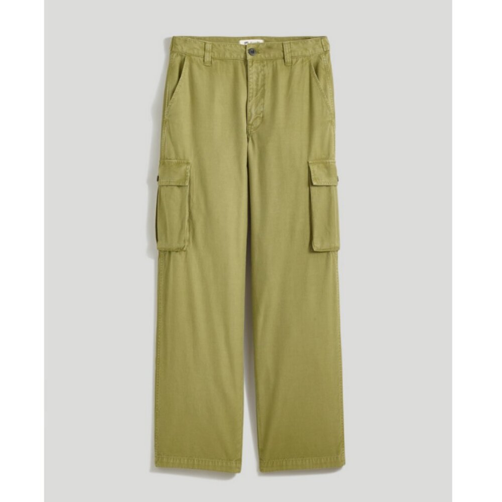 MADEWELL Garment-Dyed Low-Slung Straight Cargo Pants Classic Olive Size 26